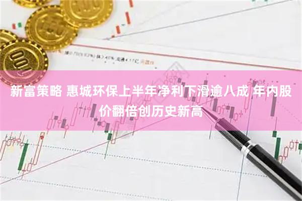 新富策略 惠城环保上半年净利下滑逾八成 年内股价翻倍创历史新高