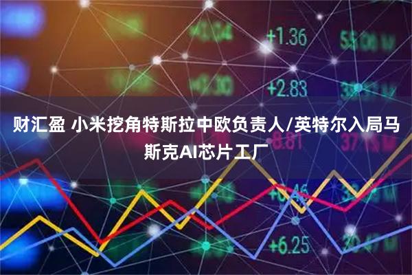 财汇盈 小米挖角特斯拉中欧负责人/英特尔入局马斯克AI芯片工厂