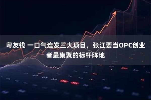 粤友钱 一口气连发三大项目，张江要当OPC创业者最集聚的标杆阵地